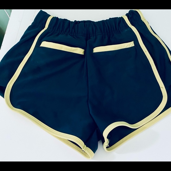 Navy blue, yellow striped short - Picture 1 of 4